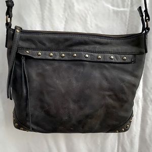 Frye Odessa Navy leather crossover bag